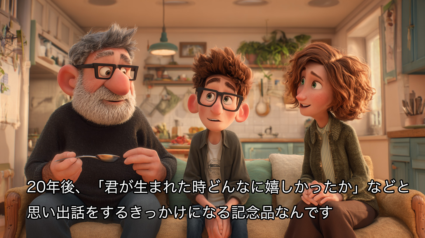 20年後に思い出話をするきっかけになる記念品なんです