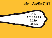 誕生の記録刻印純銀スプーン